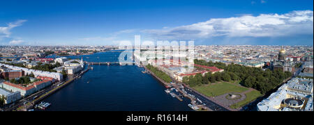 Panoramica aerea di San Pietroburgo centro Foto Stock