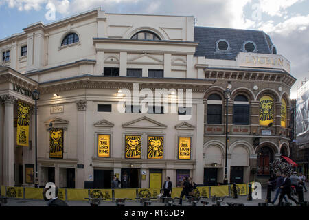 Londra, Inghilterra - Settembre 15, 2018 il Lyceum Theatre | La casa della Disney The Lion King a Londra Foto Stock