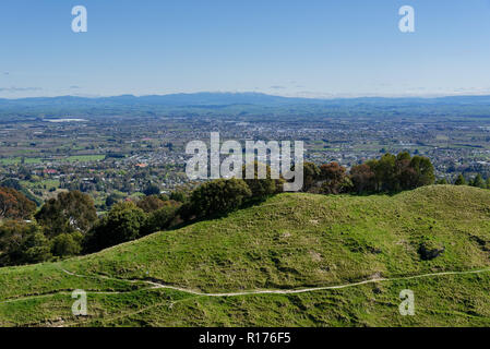 Vista aerea di Hastings e Havelock North, Nuova Zelanda Foto Stock
