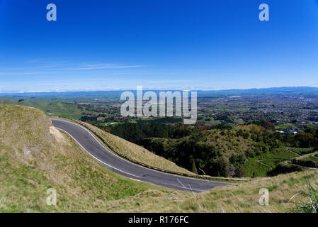 Vista aerea di Hastings e Havelock North, Nuova Zelanda Foto Stock