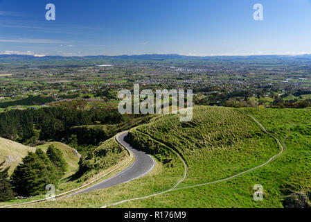 Vista aerea di Hastings e Havelock North, Nuova Zelanda Foto Stock