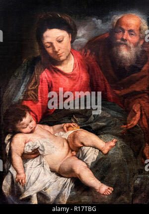 La Santa Famiglia di Sir Anthony van Dyck (1599-1641), olio su tela, c.1624 Foto Stock