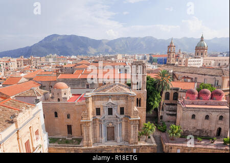 Palermo, Italia - Agosto 2018: il Capitolo la chiesa di San Cataldo a Palermo Foto Stock