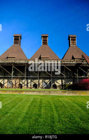 Punto di riferimento dei vigneti' Hop Kiln Winery, Russian River Valley e a Sonoma, CA, Stati Uniti d'America Foto Stock