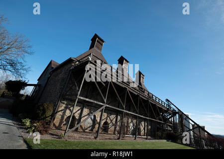 Punto di riferimento dei vigneti' Hop Kiln Winery, Russian River Valley e a Sonoma, CA, Stati Uniti d'America Foto Stock