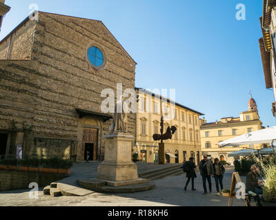 Basilica di San Francesco nella città di Arezzo, Toscana, Italia Foto Stock