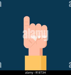 Con il numero 1 uno di piatto icona. Vettore isolato simbolo Illustrazione Vettoriale