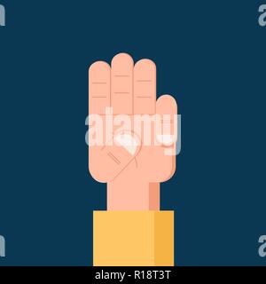 Numero 3 tre icona piatta. Vettore isolato simbolo Illustrazione Vettoriale