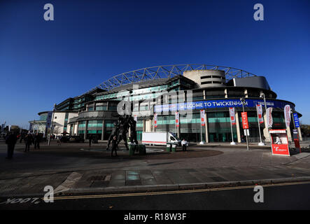 Vista generale dello stadio a monte della Quilter partita internazionale a Twickenham Stadium di Londra. Foto Stock