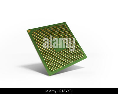 Calcolatore centrale processori CPU ad alta risoluzione 3D render Foto Stock