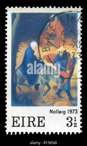 Con timbro postale timbro dall Irlanda nel Natale 1973 series Foto Stock