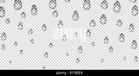 Gocce d'acqua realistico isolato su sfondo trasparente. Illustrazione Vettoriale. Illustrazione Vettoriale