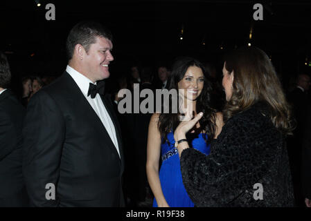 (L-r) di James Packer, Erica Imballatore e Jane Ferguson la Victor Chang "cuore a cuore la sfera a Sydney Convention and Exhibition Centre. Sydney, Australia - 01.08.09. Foto Stock