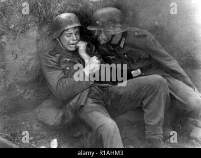 WW1: shell scioccato soldato tedesco. Dettagli sconosciuto. Foto Stock