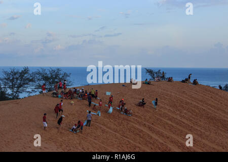 Le dune di sabbia bianca in mui ne vietnam Foto Stock