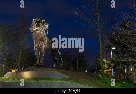 CS Lewis Square Connswater Comunità Greenway Newtownards Road Holywood archi East Belfast Irlanda del Nord Foto Stock