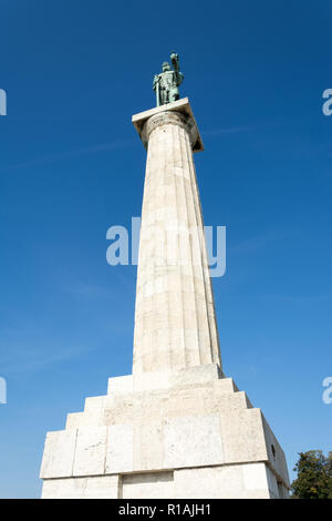 Victor monumento, fortezza di Kalemegdan park, Belgrado, Serbia Foto Stock