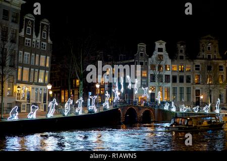 Amsterdam Festival di luce display Foto Stock