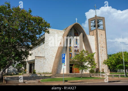 Il St Mary stella del mare Cattedrale è il principale luogo di culto cattolico nella città di Darwin, Territorio del Nord, l'Australia. Foto Stock
