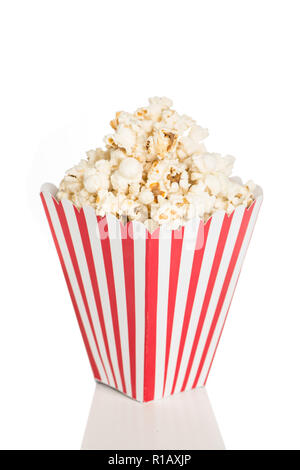 Scatola di popcorn isolato Foto Stock