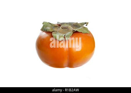 Persimmon arancione su sfondo bianco , vicino. Foto Stock