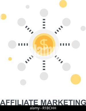 Il marketing di affiliazione concetto icona Illustrazione Vettoriale