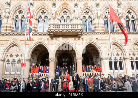 Northampton, Regno Unito. Xi Nov, 2018. Ricordo la sfilata di Domenica a Northampton tutti i santi della Chiesa", Northampton Credito: PATRICK ANTHONISZ/Alamy Live News Foto Stock