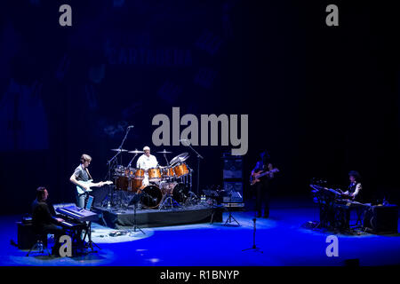 Cartagena, Spagna. 10 Novembre, 2018. Billy Cobham, durante la sua performance al Festival del jazz di Cartagena. © ABEL F. ROS/Alamy Live News Foto Stock