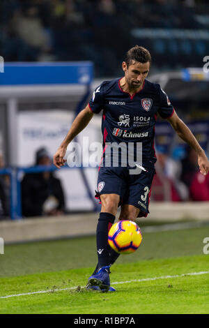 Darijo Srna (Cagliari) durante l'italiano 'Serie A' match tra Spal 2-2 Cagliari a Paolo Mazza Stadium il 10 novembre 2018 a Ferrara, Italia. Credito: Maurizio Borsari/AFLO/Alamy Live News Foto Stock