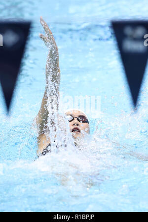 (181111) -- Tokyo, nov. 11, 2018 (Xinhua) -- la Cina del Ye Shiwen compete durante le donne 200m singoli medley finale al nuoto FINA di Coppa del Mondo a Tokyo, Giappone, Nov.11, 2018. (Xinhua/Du Natalino) Foto Stock