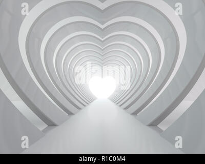 Abstract architettura moderna, sfondo vuoto lo spazio aperto interno. Il rendering 3D Foto Stock