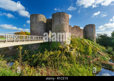 Il castello bianco, Abergavenny, Monmouthshire, Wales, Regno Unito Foto Stock