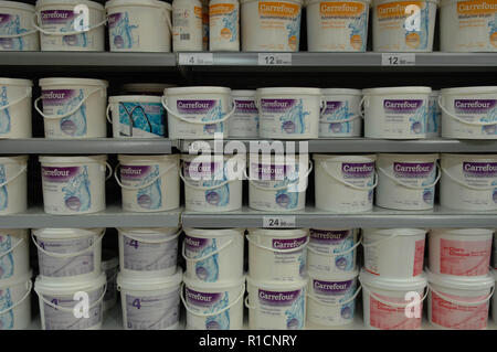 Carrefour,disinfezione cloro Foto Stock