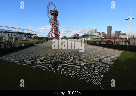 Le protezioni delle Somme è una rappresentazione grafica della perdita del 72396 inglesi e soldati del Commonwealth caduti nella battaglia della Somme. Questo Foto Stock