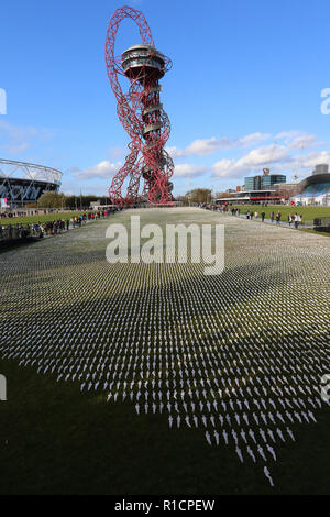 Le protezioni delle Somme è una rappresentazione grafica della perdita del 72396 inglesi e soldati del Commonwealth caduti nella battaglia della Somme. Questo Foto Stock