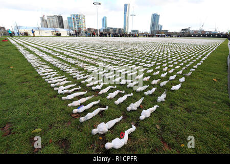 Le protezioni delle Somme è una rappresentazione grafica della perdita del 72396 inglesi e soldati del Commonwealth caduti nella battaglia della Somme. Questo Foto Stock