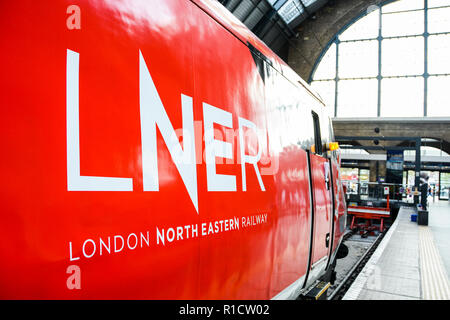 London North Eastern Railway (LNER), la stazione di Kings Cross, London, Regno Unito Foto Stock