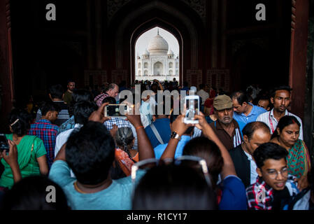 India - Varanasi, Agra, Uttar Pradesh, India. 18,10, 2018. Pic mostra: Agra è una città nel nord India è nello stato di Uttar Pradesh. Essa è la casa per l'iconico Foto Stock