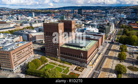 Rådhuset, Municipio di Oslo, Norvegia Foto Stock