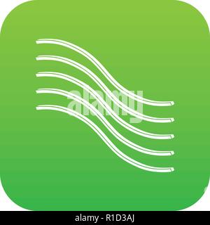 Linee postali icona Vettore verde Illustrazione Vettoriale
