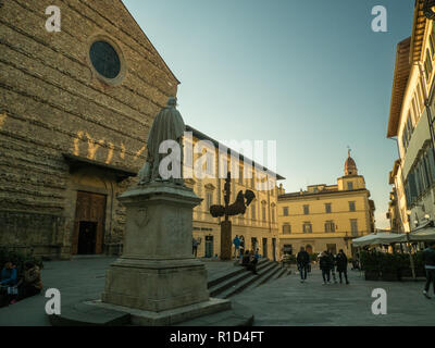 Basilica di San Francesco nella città di Arezzo, Toscana, Italia Foto Stock