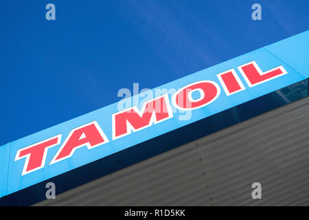 Tamoil segno alla stazione di gas. Foto Stock