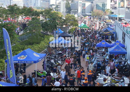 Hong Kong, Cina. Xv Mar, 2014. Il '"motociclo visualizza'' nel centro di HONG KONG si tiene ogni anno nel mese di ottobre o novembre. Si tratta di una mostra dedicata a tutte le forme di 2 ruote di divertimento con il club, negozi, importatori, dipartimenti governativi visualizzando le loro moto in una atmosfera di carnevale. Credito: Alvin Chan SOPA/images/ZUMA filo/Alamy Live News Foto Stock