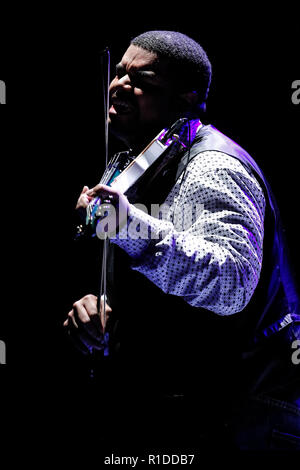 Cartagena, Spagna. 10 Novembre, 2018. Stanley Clarke Band durante la loro performance al Festival del jazz di Cartagena. © ABEL F. ROS/Alamy Live News Foto Stock