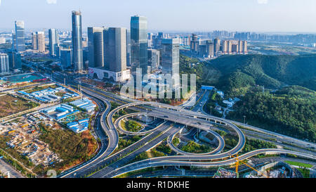 Nanning, Nanning, Cina. Xii Nov, 2018. Nanning, CINA-fotografia aerea di Wuxiang nuovo Distretto in Nanning, southwest ChinaÃ¢â'¬â"¢s nel Guangxi. Credito: SIPA Asia/ZUMA filo/Alamy Live News Foto Stock