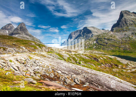 Trollstigen (Troll's road) in Norvegia Foto Stock