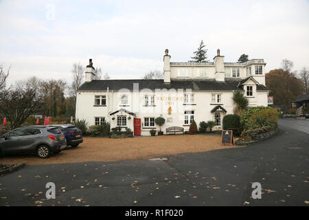 Il Wateredge Inn at Waterhead, ambleside, cumbria, Inghilterra, Regno Unito. Foto Stock