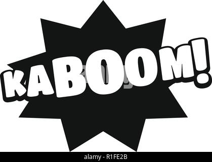 Boom di fumetti kaboom icona. Semplice illustrazione di fumetto di braccio kaboom icona vettore per il web Illustrazione Vettoriale