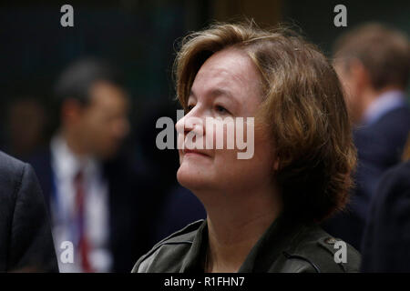 Bruxelles, Belgio. 12 Novembre 2018.Nathalie LOISEAU, ministro francese degli Affari europei assiste ad una Unione europea Consiglio Affari generali. Alexandros Michailidis/Alamy Live News Foto Stock