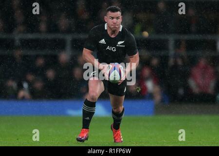 Ryan Crotty Nuova Zelanda Ru Inghilterra V Nuova Zelanda, Autunno intenzionali Twickenham, Londra, Inghilterra 10 novembre 2018 Credit: Allstar Picture Library/Alamy Live News Foto Stock